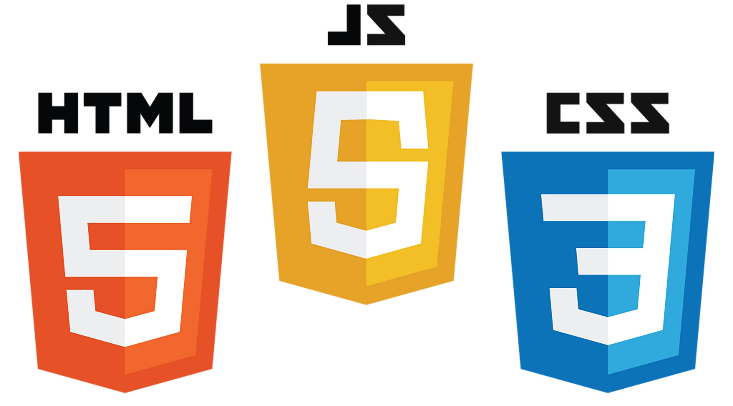 HTML, CSS and Javascript logos